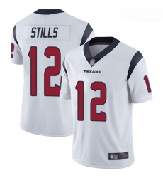 Texans 12 Kenny Stills White Men Stitched Football Vapor Untouchable Limited Jersey