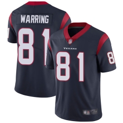 Texans 81 Kahale Warring Navy Blue Team Color Men Stitched Football Vapor Untouchable Limited Jersey