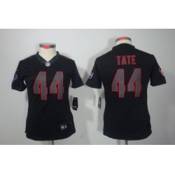 Nike Women Houston Texans #44 Tate Black Jerseys(Impact Limited)