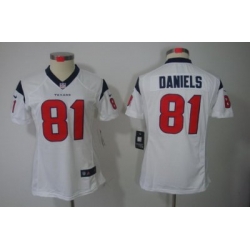 Nike Women Houston Texans #81 Daniels White Color[NIKE LIMITED Jersey]