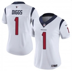 Women Houston Texans 1 Stefon Diggs White Vapor Untouchable Limited Stitched Jersey