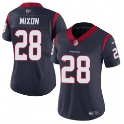 Women Houston Texans 28 Joe Mixon Navy Vapor Untouchable Limited Stitched Jersey