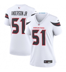Women Houston Texans 51 Will Anderson Jr  White 2024 Stitched Jersey