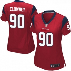 Womens Nike Houston Texans 90 Jadeveon Clowney Game Red Alternate NFL Jersey