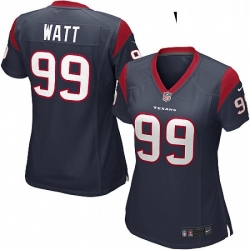 Womens Nike Houston Texans 99 JJ Watt Game Navy Blue Team Color NFL Jersey