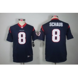 Nike Youth Houston Texans #8 Schaub Blue Color[Youth Limited Jerseys]