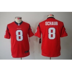 Nike Youth Houston Texans #8 Schaub Red Color[Youth Limited Jerseys]