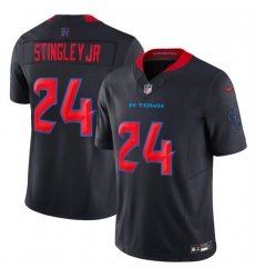 Youth Houston Texans 24 Derek Stingley Jr  Navy 2024 2nd Alternate F U S E Vapor Stitched Football Jersey
