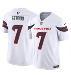 Youth Houston Texans 7 C J  Stroud White 2024 Vapor F U S E  Limited Stitched Football Jersey