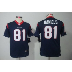 Youth Nike NFL Houston Texans #81 Owen Daniels Blue Color[Youth Limited Jerseys]