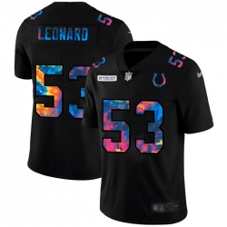 Indianapolis Colts 53 Darius Leonard Men Nike Multi Color Black 2020 NFL Crucial Catch Vapor Untouchable Limited Jersey