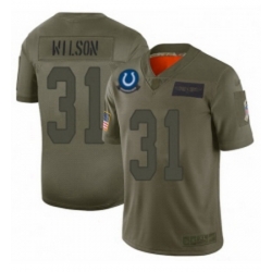 Men Indianapolis Colts 31 Quincy Wilson Limited Camo 2019 Salute to Service Football Jersey