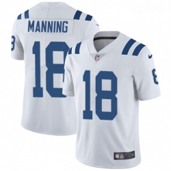 Men Nike Indianapolis Colts 18 Peyton Manning White Vapor Untouchable Limited Player NFL Jersey