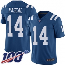 Men Zach Pascal Limited Jersey 14 Football Indianapolis Colts Royal Blue 100th 