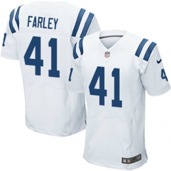 Nike Colts #41 Matthias Farley White Mens Stitched NFL Elite Jersey