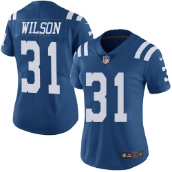 Nike Colts #31 Quincy Wilson Royal Blue Womens Stitched NFL Limited Rush Jersey