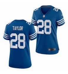 Women jonathan taylor indianapolis colts #28 royal Vapor Limted jersey