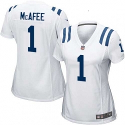 Womens Nike Indianapolis Colts 1 Pat McAfee Game White NFL Jersey