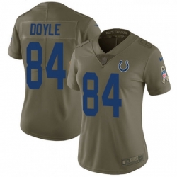 Womens Nike Indianapolis Colts 84 Jack Doyle Limited Olive 2017 Salute to Service NFL Jersey