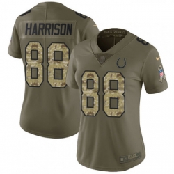 Womens Nike Indianapolis Colts 88 Marvin Harrison Limited OliveCamo 2017 Salute to Service NFL Jersey