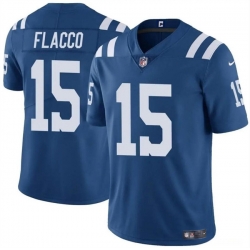 Youth Indianapolis Colts 15 Joe Flacco Blue Vapor Untouchable Limited Stitched Football Jersey