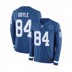 Youth Nike Indianapolis Colts 84 Jack Doyle Limited Blue Therma Long Sleeve NFL Jersey