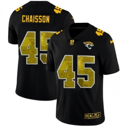 Jacksonville Jaguars 45 K 27Lavon Chaisson Men Black Nike Golden Sequin Vapor Limited NFL Jersey
