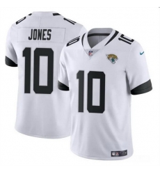 Men Jacksonville Jaguars 10 Mac Jones White Vapor Untouchable Limited Stitched Jersey