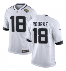 Men Jacksonville Jaguars 18 Nathan Rourke White Stitched Game Jersey