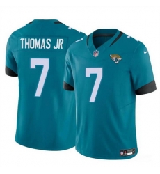 Men Jacksonville Jaguars 7 Brian Thomas Jr Teal 2024 Draft F U S E Vapor Untouchable Limited Stitched Jersey