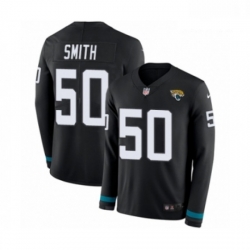 Men Nike Jacksonville Jaguars 50 Telvin Smith Limited Black Therma Long Sleeve NFL Jersey