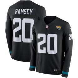 Nike Jaguars 20 Jalen Ramsey Black Therma Long Sleeve NFL Jersey