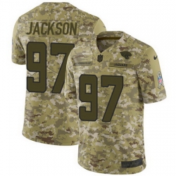 Nike Jaguars #97 Malik Jackson Camo Mens Stitched NFL Limited 2018 Salute To Service Jersey