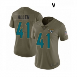 Womens Jacksonville Jaguars 41 Josh Allen Limited Olive 2017 Salute to Service Football Jersey