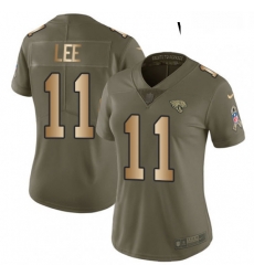 Womens Nike Jacksonville Jaguars 11 Marqise Lee Limited OliveGold 2017 Salute to Service NFL Jersey