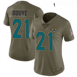 Womens Nike Jacksonville Jaguars 21 AJ Bouye Limited Olive 2017 Salute to Service NFL Jersey