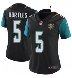 Womens Nike Jacksonville Jaguars 5 Blake Bortles Black Alternate Vapor Untouchable Limited Player NFL Jersey