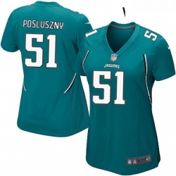 Womens Nike Jacksonville Jaguars 51 Paul Posluszny Game Teal Green Team Color NFL Jersey