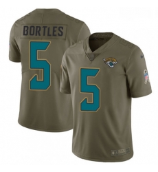 Youth Nike Jacksonville Jaguars 5 Blake Bortles Limited Olive 2017 Salute to Service NFL Jersey