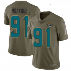 Youth Nike Jacksonville Jaguars 91 Yannick Ngakoue Limited Olive 2017 Salute to Service NFL Jersey