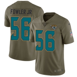 Youth Nike Jaguars #56 Dante Fowler Jr Olive Stitched NFL Limited 2017 Salute to Service Jersey