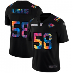 Kansas City Chiefs 58 Derrick Thomas Men Nike Multi Color Black 2020 NFL Crucial Catch Vapor Untouchable Limited Jersey