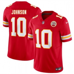 Men Kansas City Chiefs  10 Emmett Johnson Red 2026 Draft F U S E  Vapor Untouchable Limited Stitched Football Jersey