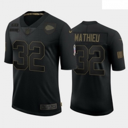 Men Kansas City Chiefs 32 Tyrann Mathieu Black Camo 2020 Salute To Service Limited Jersey