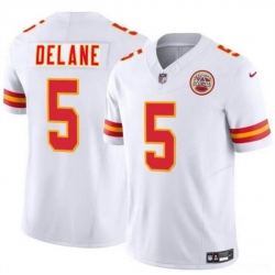 Men Kansas City Chiefs  5 Mansoor Delane White 2026 Draft F U S E  Vapor Untouchable Limited Stitched Football Jersey