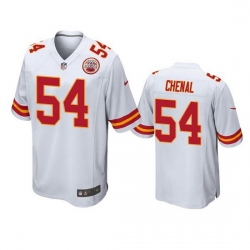 Men Kansas City Chiefs 54 Leo Chenal White Stitched Football Jersey