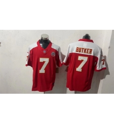 Men Kansas City Chiefs 7 Harrison Butker Red White F U S E Vapor Untouchable Limited Stitched Football Jersey Men Kansas City Chiefs 7 Harrison Butker Red White F U S E Vapor Untouchable Limited Stitched Football Jersey