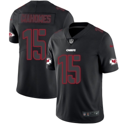 Nike Chiefs #15 Patrick Mahomes Black Men Stitched NFL Limited Rush Impact Jersey