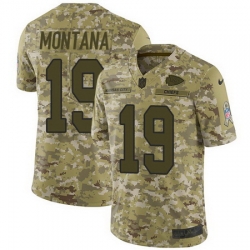 Nike Chiefs #19 Joe Montana Camo Mens Stitched NFL Limited 2018 Salute To Service Jersey