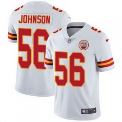 Nike Chiefs #56 Derrick Johnson White Mens Stitched NFL Vapor Untouchable Limited Jersey